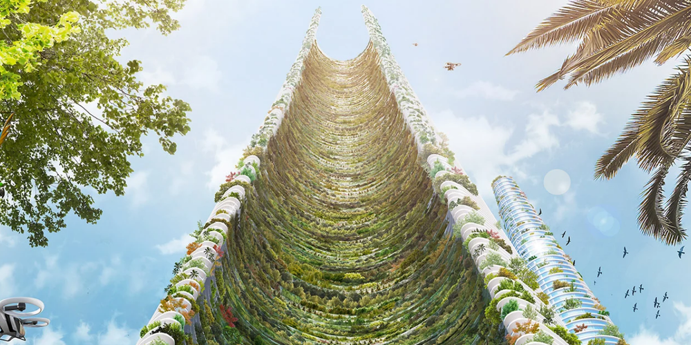 THE LINK by luca curci architects is a 'conscious city-forest' for 200,000 people