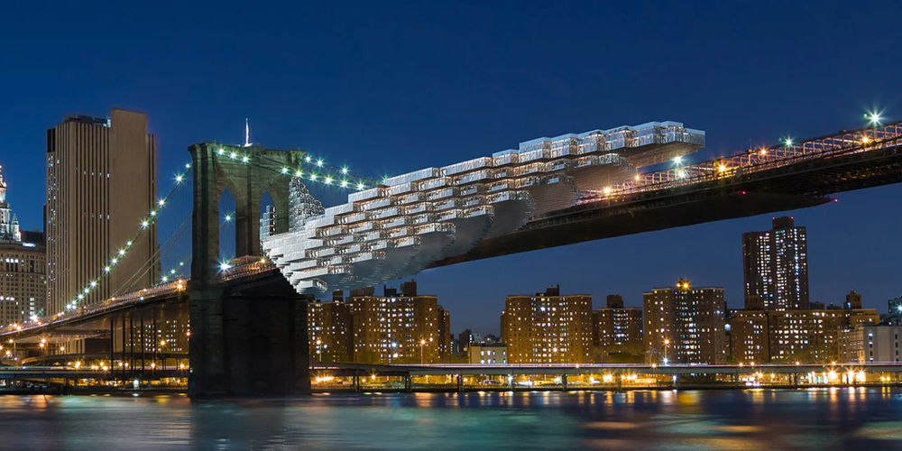 丹尼尔·吉伦将布鲁克林大桥重新想象为一座活的基础设施。
